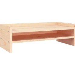 vidaXL Electrónica-Soporte para monitor madera maciza de pino 50x24x16 cm