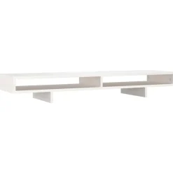 vidaXL Electrónica-Soporte para monitor madera maciza de pino 100x27x14 cm