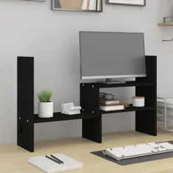 vidaXL Electrónica-Soporte para monitor madera maciza pino (39-72)x17x43 cm