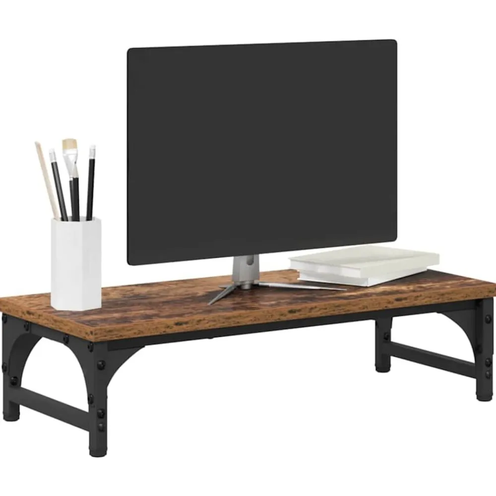 vidaXL Soporte para Monitor 55 x 23 x 14 cm Madera vieja Discount