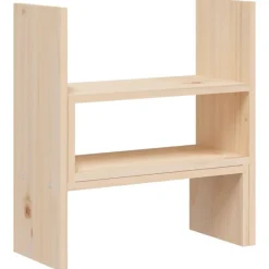 vidaXL Soporte para monitor madera maciza de pino (39-72)x17x43 cm Natural Hot
