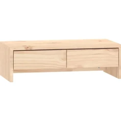 vidaXL Soporte para monitor madera maciza de pino 50x27x15 cm Natural Outlet