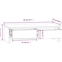 vidaXL Soporte para monitor madera maciza de pino 50x27x15 cm Natural Outlet