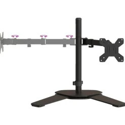 vidaXL Soporte para monitor doble acero negro VESA 75/100 mm Clearance