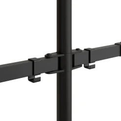 vidaXL Soporte para monitor doble acero negro VESA 75/100 mm Clearance