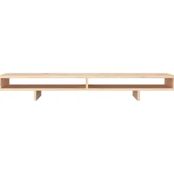 vidaXL Soporte para monitor madera maciza de pino 100x27x14 cm Natural Best