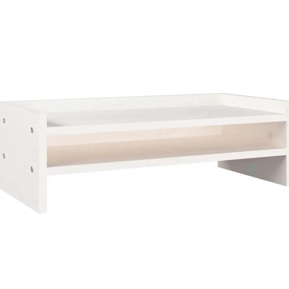 vidaXL Electrónica-Soporte para monitor madera maciza de pino 50x24x16 cm