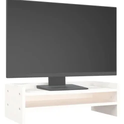 vidaXL Electrónica-Soporte para monitor madera maciza de pino 50x24x16 cm