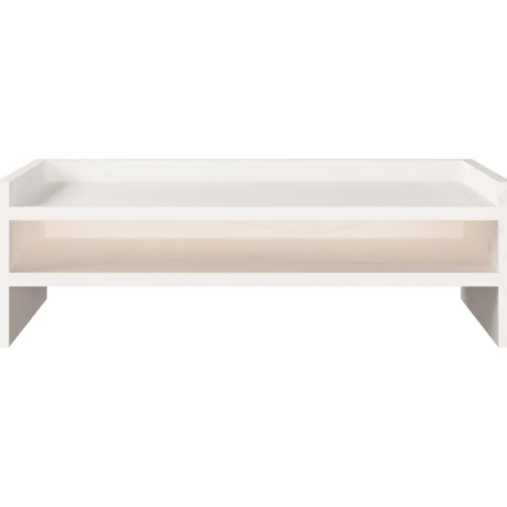 vidaXL Electrónica-Soporte para monitor madera maciza de pino 50x24x16 cm