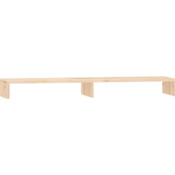vidaXL Soporte para monitor madera maciza de pino 100x27x10 cm Natural Sale