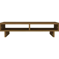 vidaXL Soporte para monitor madera maciza pino marrón miel 60x27x14 cm Marrón miel Hot