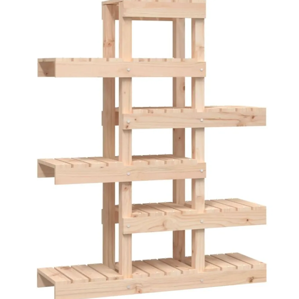 vidaXL Jardín-Soporte para plantas madera maciza de pino 85x25x109,5 cm