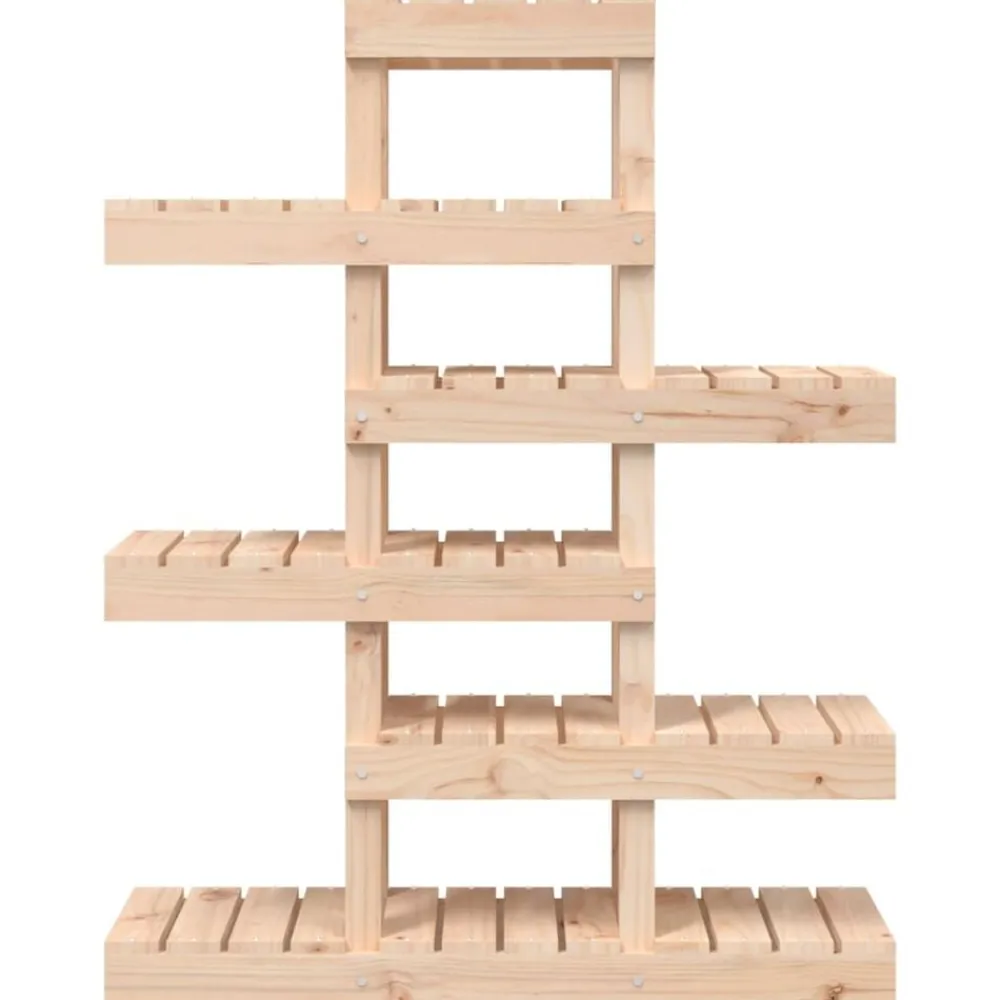 vidaXL Jardín-Soporte para plantas madera maciza de pino 85x25x109,5 cm