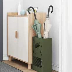vidaXL Soporte para sombrilla 28 x 12 x 41 cm Acero Verde oliva Online