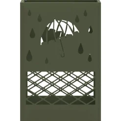 vidaXL Soporte para sombrilla 28 x 12 x 41 cm Acero Verde oliva Online
