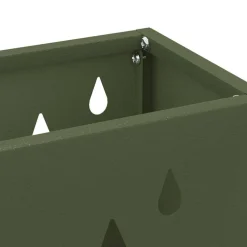 vidaXL Soporte para sombrilla 28 x 12 x 41 cm Acero Verde oliva Online