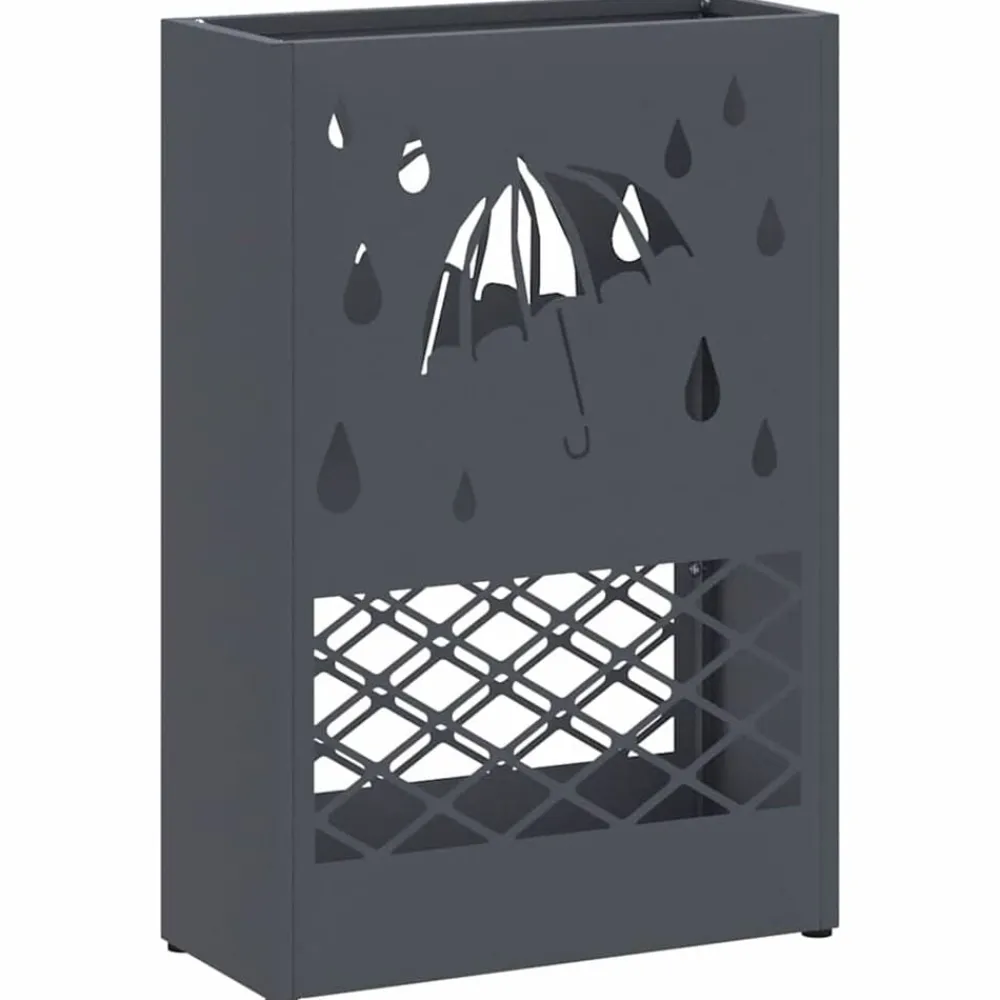 vidaXL Soporte para sombrilla 28 x 12 x 41 cm Acero Antracita Outlet