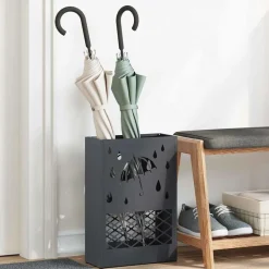 vidaXL Soporte para sombrilla 28 x 12 x 41 cm Acero Antracita Outlet