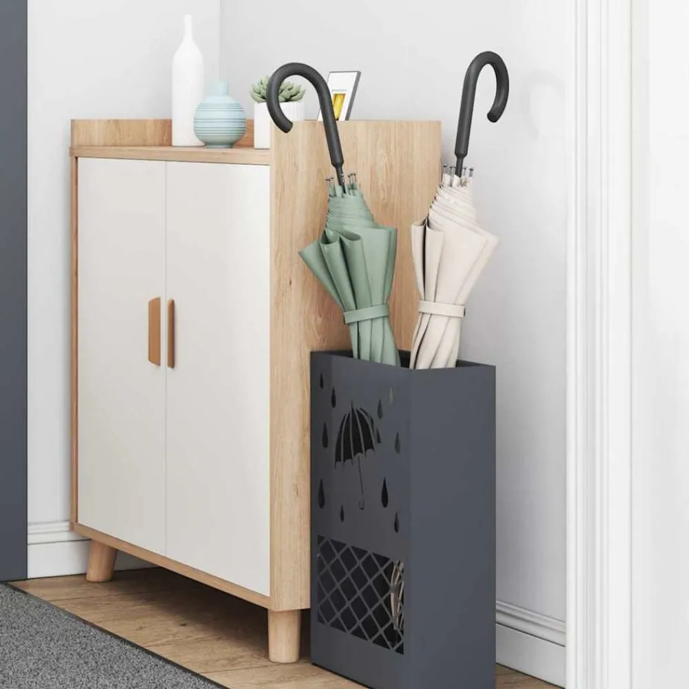 vidaXL Soporte para sombrilla 28 x 12 x 41 cm Acero Antracita Outlet