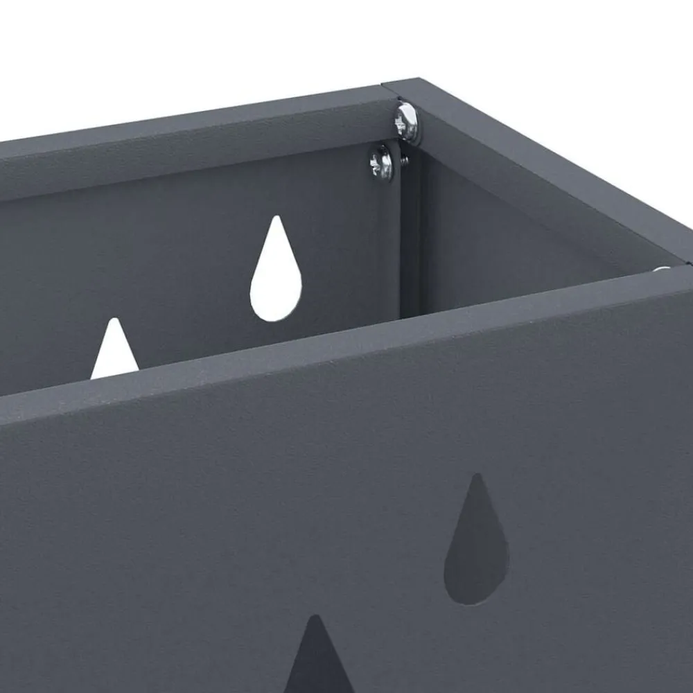 vidaXL Soporte para sombrilla 28 x 12 x 41 cm Acero Antracita Outlet