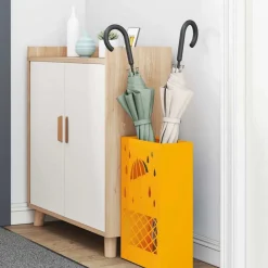 vidaXL Soporte para sombrilla 28 x 12 x 41 cm Acero Amarillo mostaza New