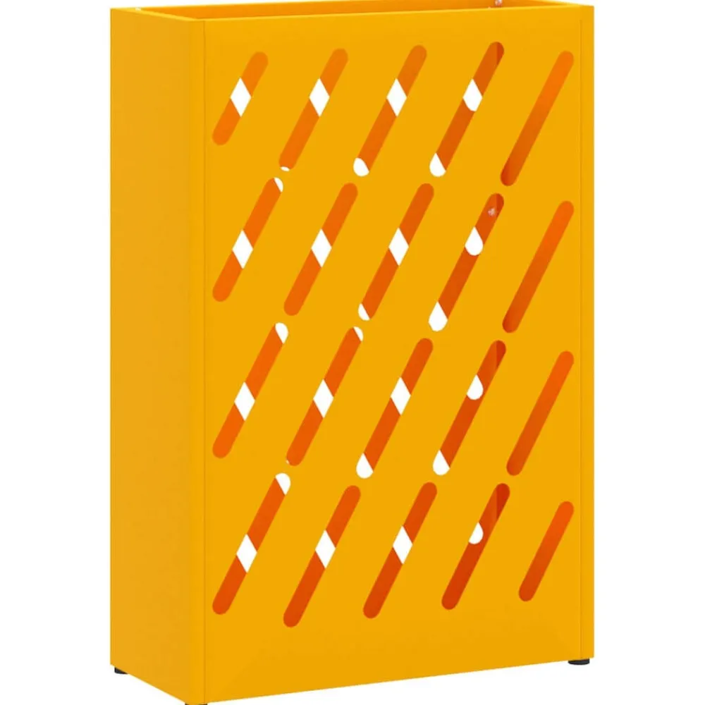 vidaXL Soporte para sombrilla 28 x 12 x 41 cm Acero Amarillo mostaza Best