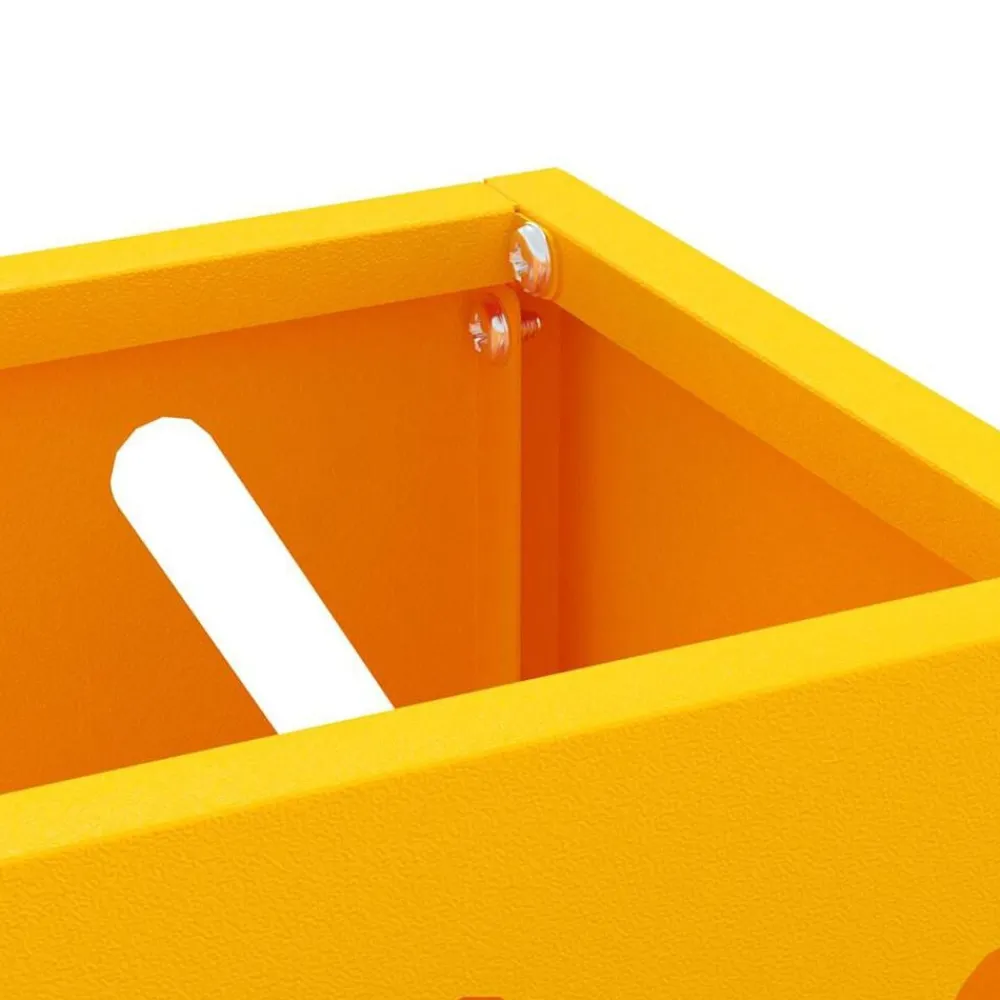 vidaXL Soporte para sombrilla 28 x 12 x 41 cm Acero Amarillo mostaza Best