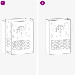 vidaXL Productos Del Hogar-Soporte para sombrilla 28 x 12 x 41 cm Acero