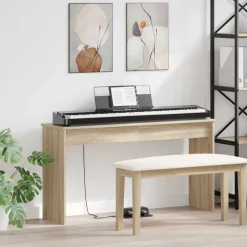 vidaXL Soporte para teclado 120 x 32 x 64 cm Roble Sonoma Online