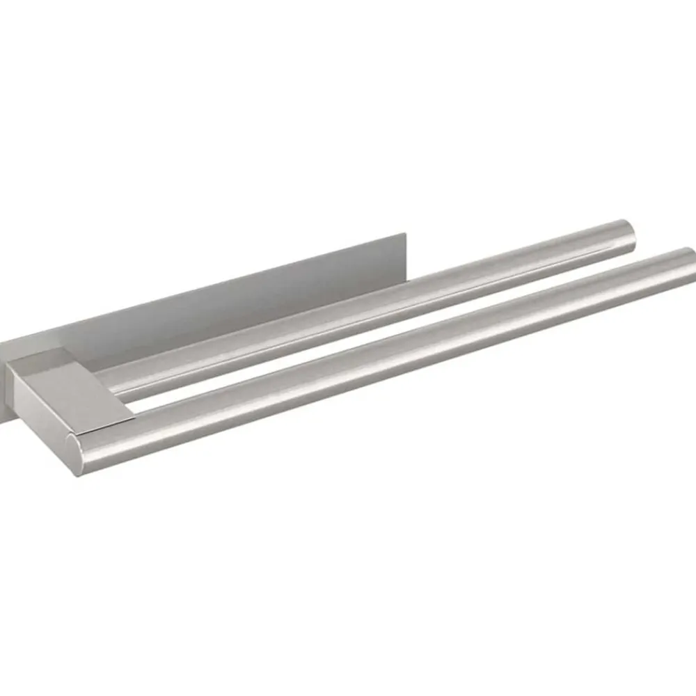 vidaXL Soporte para toallas 40 x 9 x 4 cm Acero inoxidable Plateado Hot