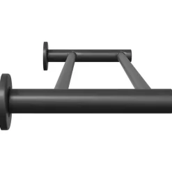 vidaXL Soporte para toallas Negro 61 x 14,5 x 5 cm Acero inoxidable New