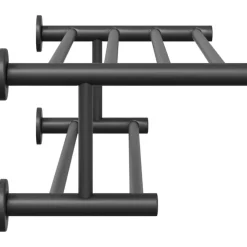 vidaXL Soporte para toallas Negro 61 x 23 x 17 cm Acero inoxidable New