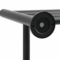 vidaXL Soporte para toallas Negro 61 x 23 x 17 cm Acero inoxidable New