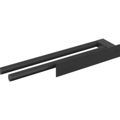 vidaXL Soporte para toallas 40 x 9 x 4 cm Acero inoxidable Negro