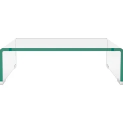 vidaXL Muebles Tv-Soporte para TV/Elevador monitor cristal claro 40x25x11 cm