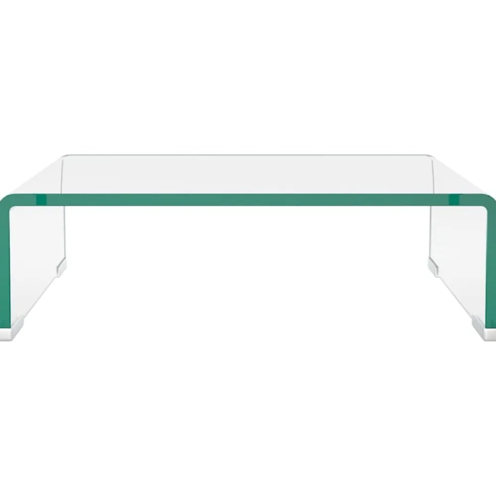 vidaXL Muebles Tv-Soporte para TV/Elevador monitor cristal claro 40x25x11 cm