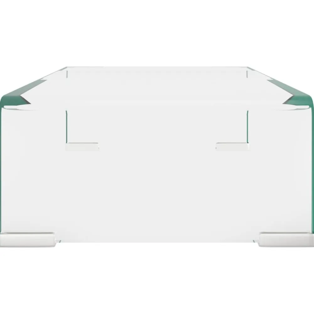 vidaXL Muebles Tv-Soporte para TV/Elevador monitor cristal claro 40x25x11 cm
