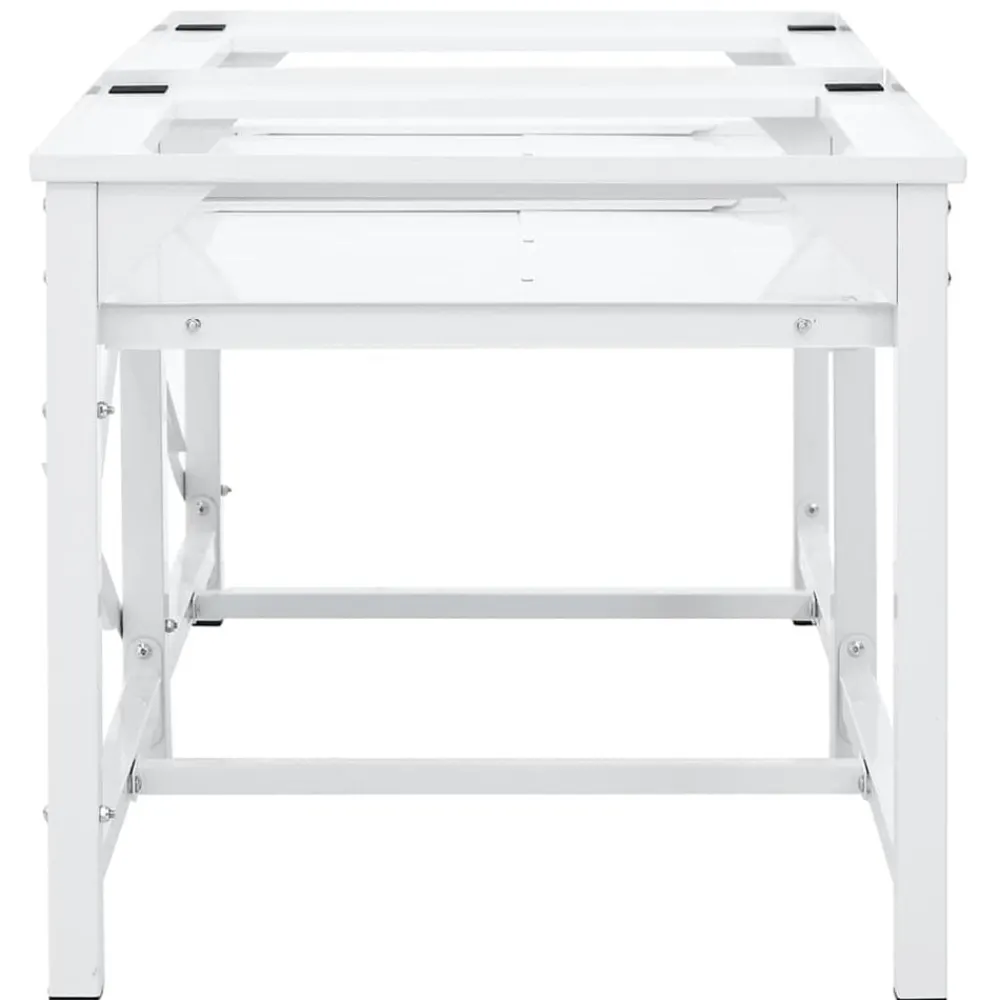 vidaXL Accesorios Para Electrodomésticos-Soporte pedestal doble lavadora con estantes extraíbles