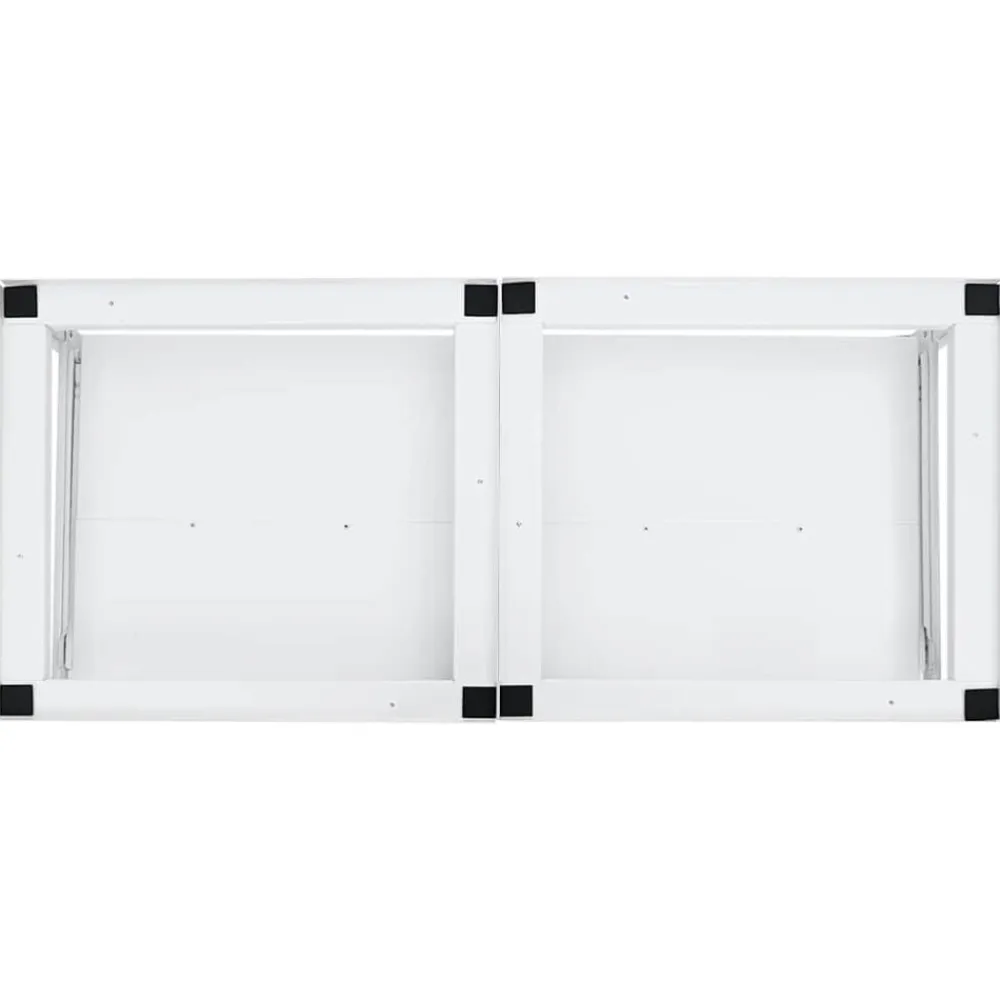 vidaXL Accesorios Para Electrodomésticos-Soporte pedestal doble lavadora con estantes extraíbles
