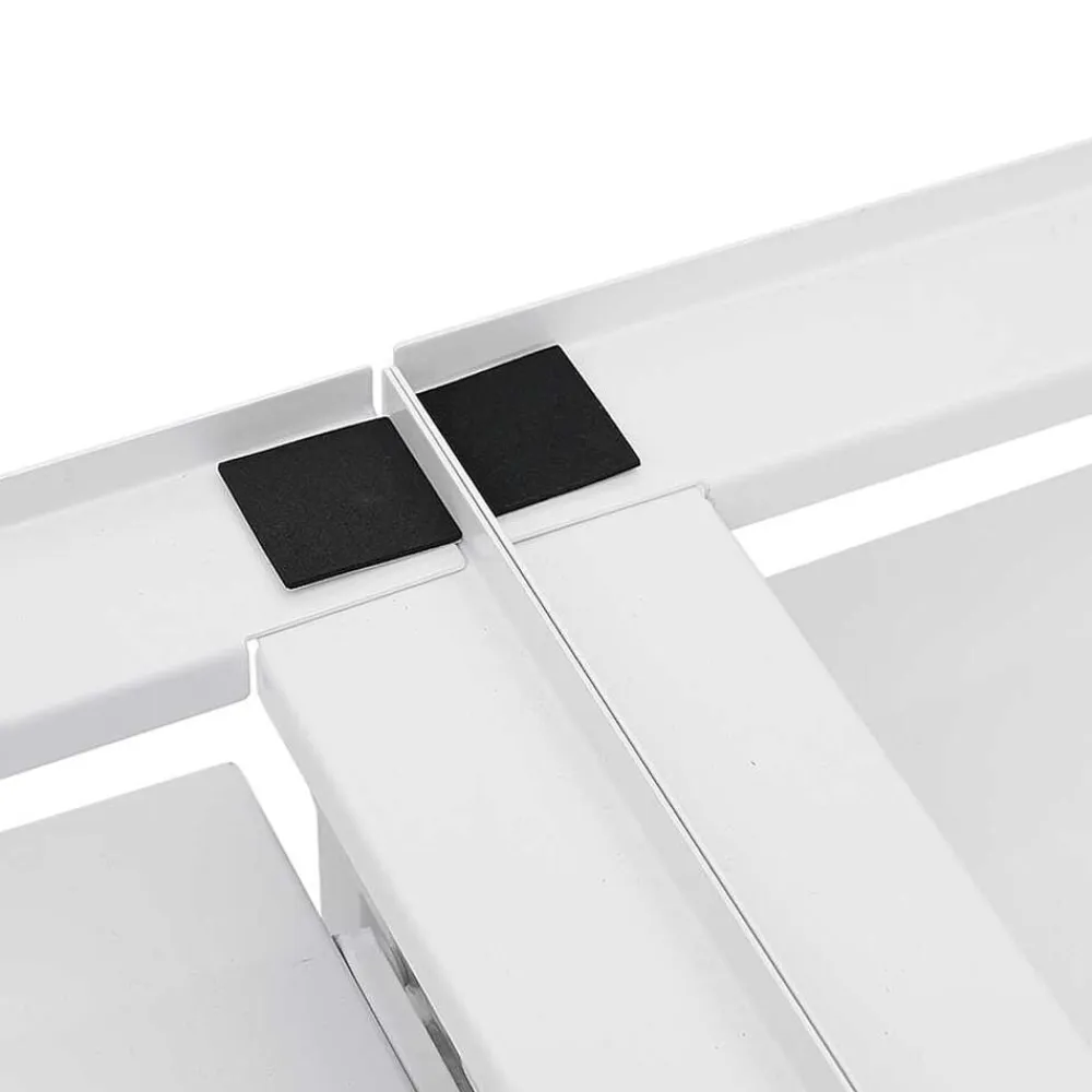vidaXL Accesorios Para Electrodomésticos-Soporte pedestal doble lavadora con estantes extraíbles