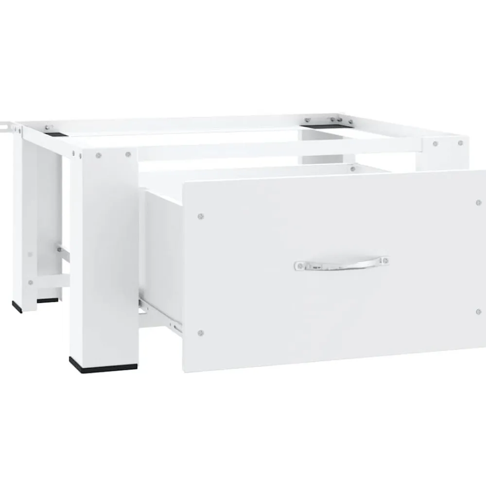vidaXL Soporte pedestal para lavadora con cajón Blanco New