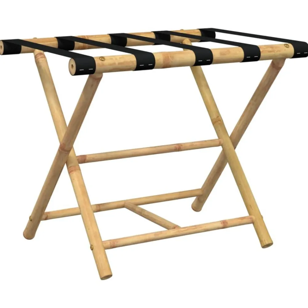 vidaXL Soporte plegable para maletas bambú 62x42x50,5 cm Hot