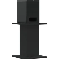 vidaXL Soportes altavoces 2 uds madera ingeniería 30x30x40 cm Negro New