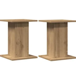 vidaXL Soportes altavoces 2 uds madera artesano 30x30x40 cm Roble Online