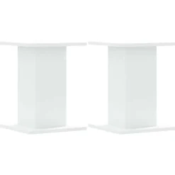 vidaXL Soportes altavoces 2 uds madera ingeniería 30x30x40 cm Blanco