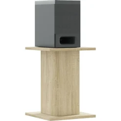 vidaXL Soportes altavoces 2 uds madera 30x30x40 cm Roble Sonoma New