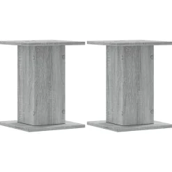 vidaXL Soportes altavoces 2 uds madera 30x30x40 cm Gris sonoma Discount