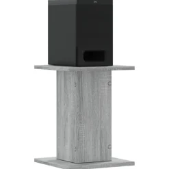 vidaXL Soportes altavoces 2 uds madera 30x30x40 cm Gris sonoma Discount