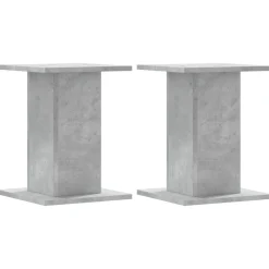vidaXL Electrónica-Soportes altavoces 2 uds madera gris hormigón 30x30x40 cm