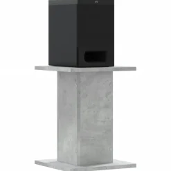vidaXL Electrónica-Soportes altavoces 2 uds madera gris hormigón 30x30x40 cm